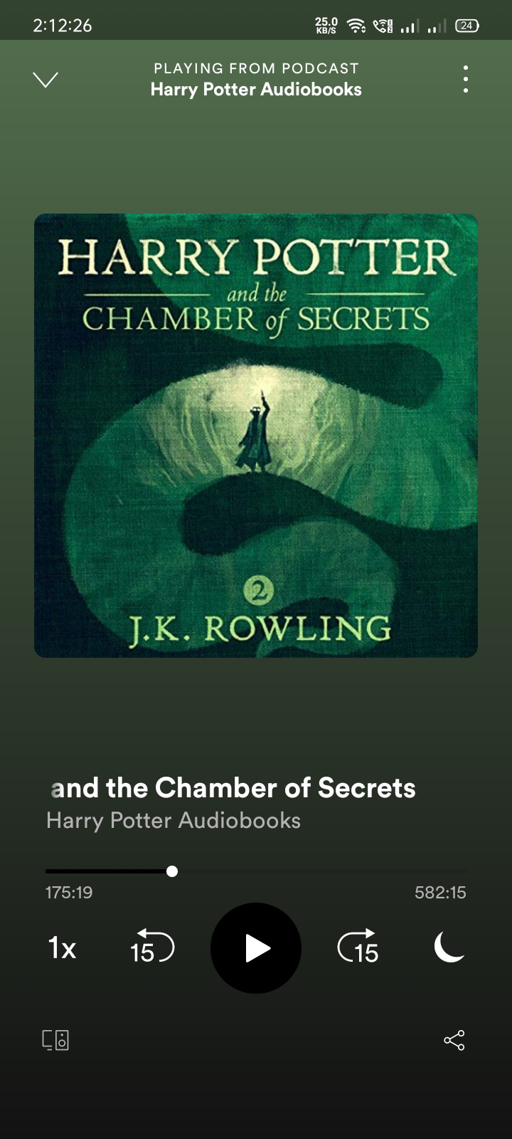 Are the Harry Potter audiobooks available on Spotify?