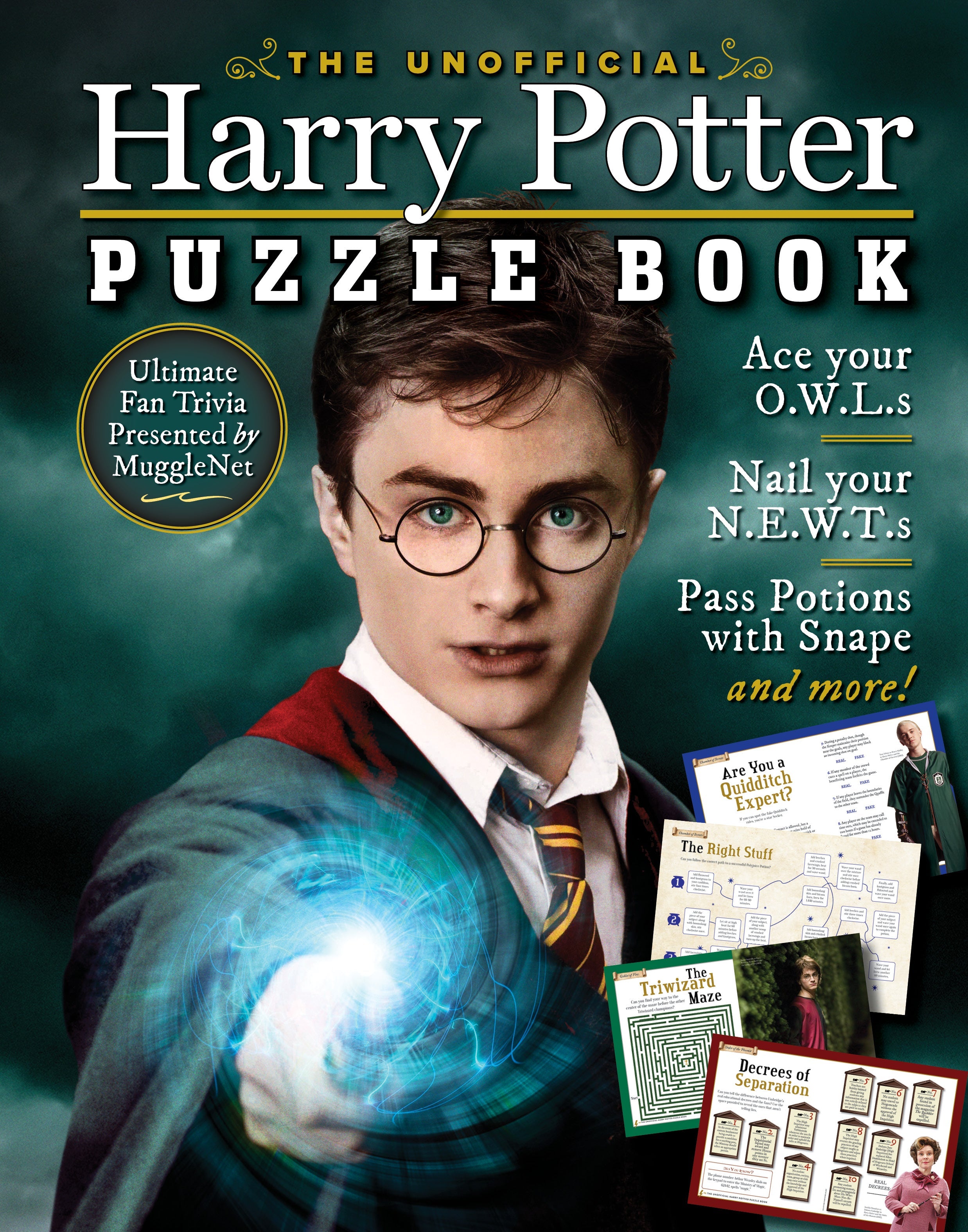 Are there any Harry Potter books with exclusive puzzles and games?