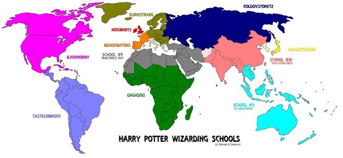 What are some iconic wizarding schools in Harry Potter? 2