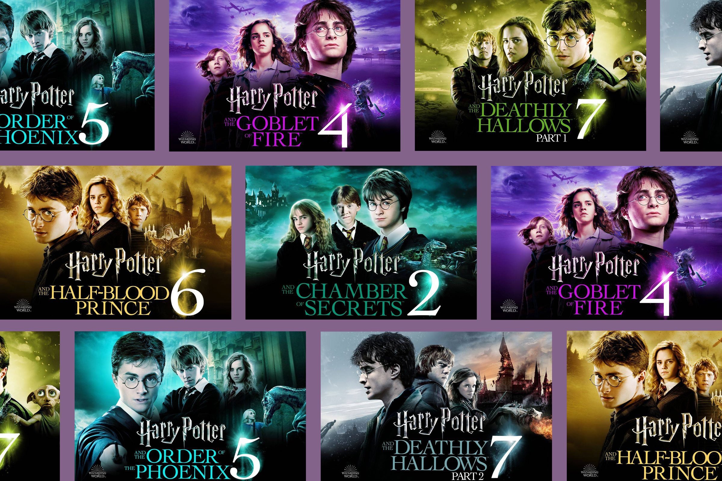 Are the Harry Potter movies available in different formats, such as DVD and Blu-ray?
