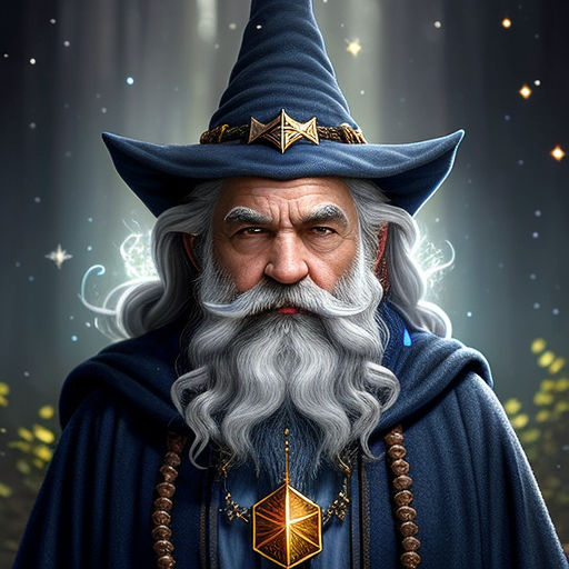 Who Is The Portrait Of A Wizard With A Pointed Beard?