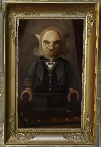 Who is the portrait of the Goblin in charge of the Quill department? 2