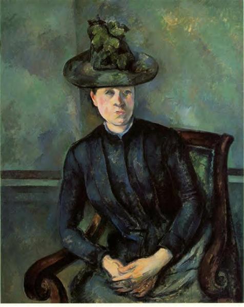 Who is the portrait of a Woman with a Green Hat? 2