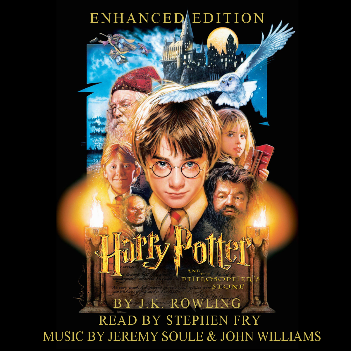 Are there any magical sound effects in the Harry Potter audiobooks?