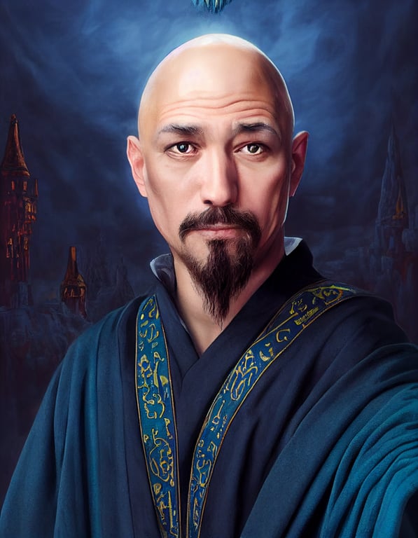 Who is the portrait of a Wizard with a Bald Head? 2