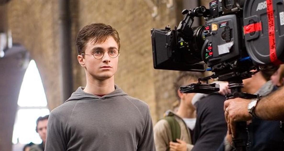 How many hours of footage were shot for the Harry Potter movies?