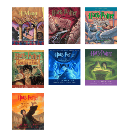 Are the Harry Potter audiobooks available in audiobook libraries? 2