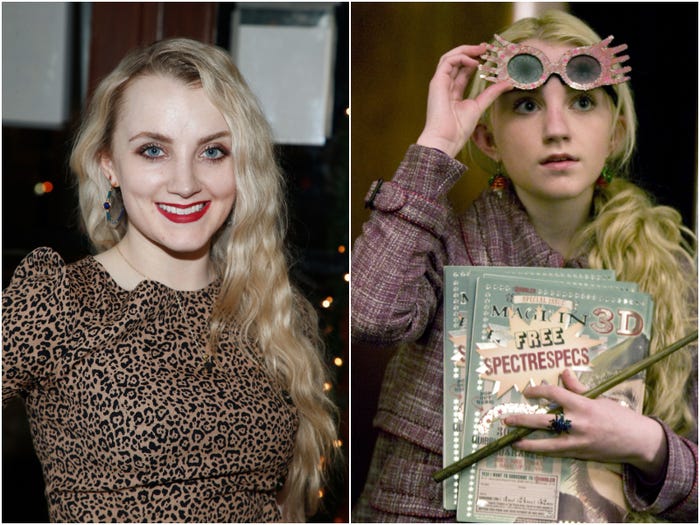Who portrayed Luna Lovegood in the Harry Potter franchise?