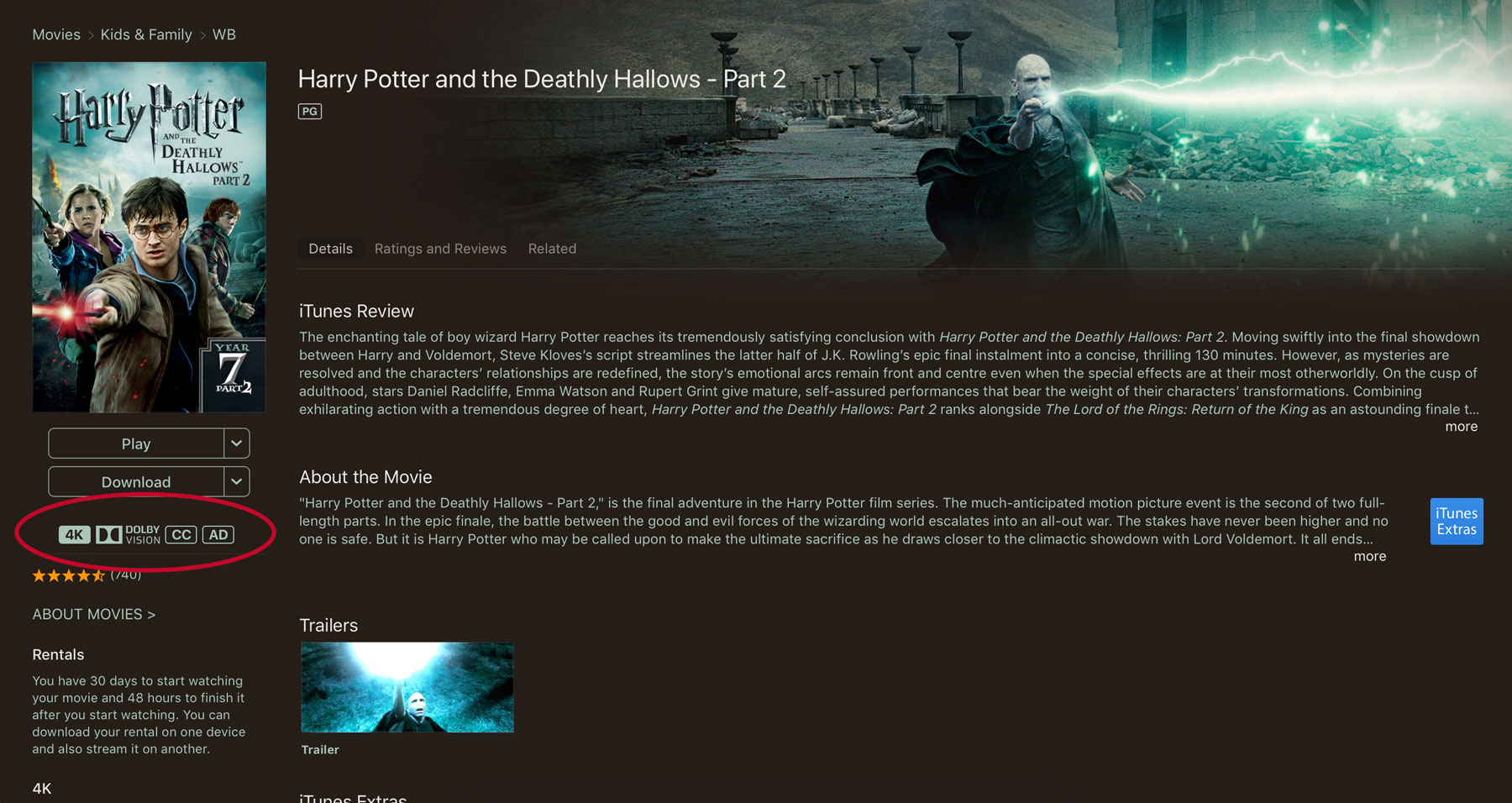 Are the Harry Potter movies available on iTunes? 2